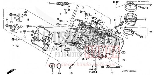 CULASSE (AVANT) VFR800A3 de 2003
